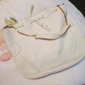 Authentic Salvatore Ferragamo White Leather Bag